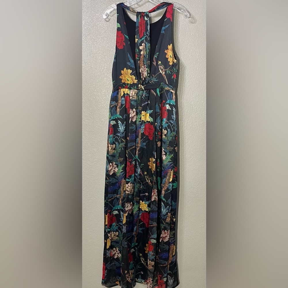 Alice + Olivia Black Floral Elis Dress - Size 8 - Picture 3 of 9